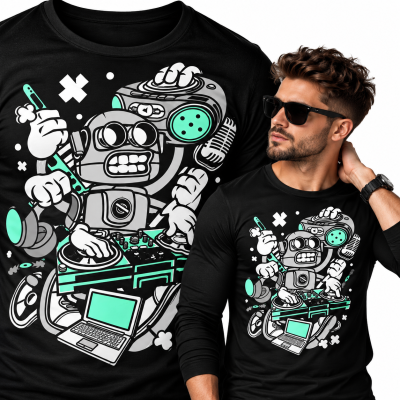 LONGSLEEVE ANIMOWANY   DJ ROBOT